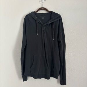 American Eagle Men's Size Large Gray Standard Fit Pullover Hoodie Sweater